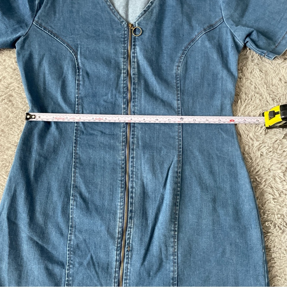 Denim Mini Dress - image 7